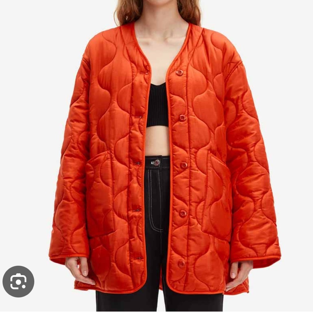 SAMSOE Spicy Orange Quilted Liner Jacket